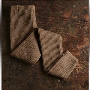 Alpaca Knit Leggings in Coffee